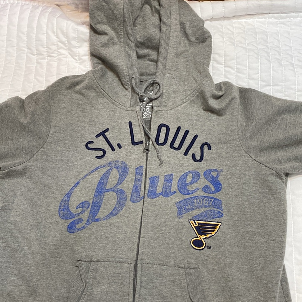 Women XL G3 for Her by Alyssa Milano Jacket Hoodie STL Blues Hockey EUC - Picture 2 of 8